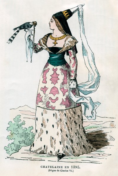 Dame du manoir du temps de Charles VI de France, 1395 1882-1884 - Petit