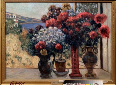 Fleurs contre la mer - Petr Ivanovic Petrovichev