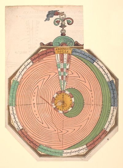 Volvelle donnant les règles pour prédire les éclipses solaires et lunaires - Petrus Apianus