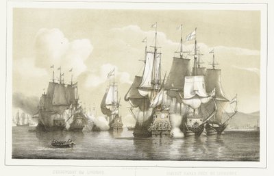 Bataille navale près de Livourne, 1653 - Petrus Johannes Schotel