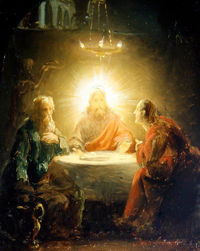 Le Christ rompant le pain - Petrus van Schendel
