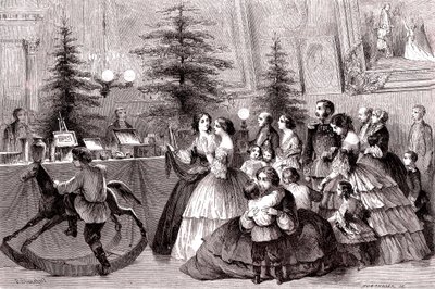 Noël à Saint-Pétersbourg, Russie. 1861 (gravure) - Pharamond Blanchard