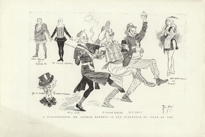 Un souvenir, M. Arthur Roberts dans la burlesque de Jeanne d