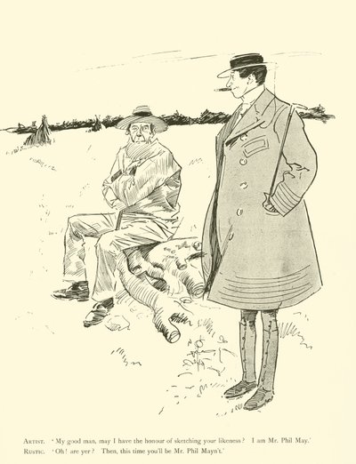 Caricature de Phil May, des années 1890 - Phil May