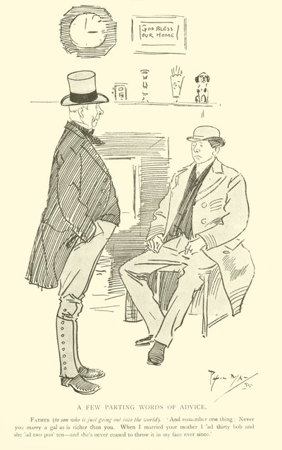 Caricature de Phil May, des années 1890 - Phil May
