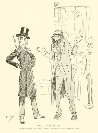 Caricature de Phil May, des années 1890 - Phil May