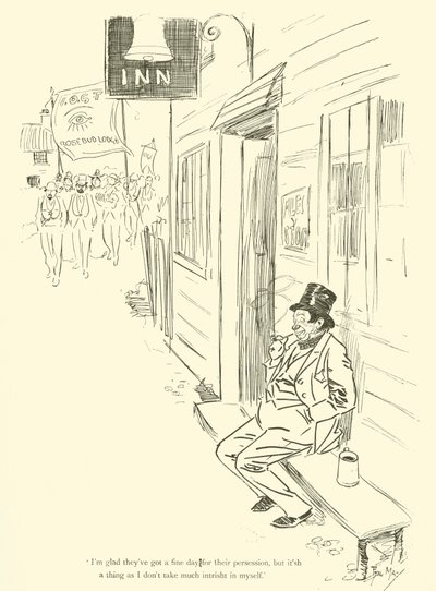 Dessin humoristique par Phil May, des années 1890 - Phil May