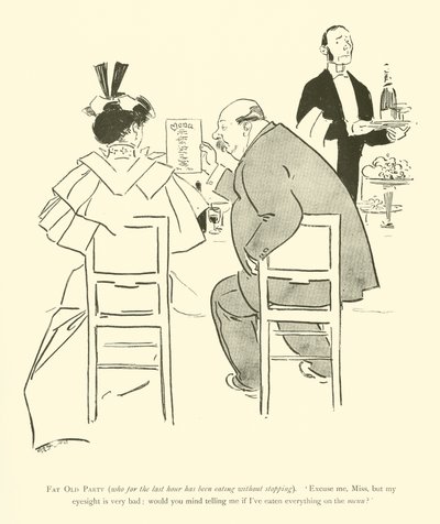 Caricature de Phil May, des années 1890 - Phil May