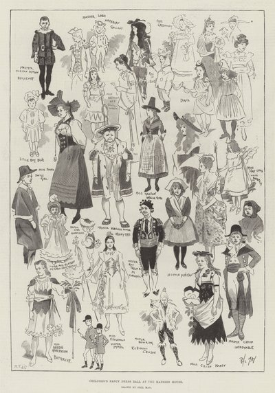 Bal costumé pour enfants à Mansion House - Phil May