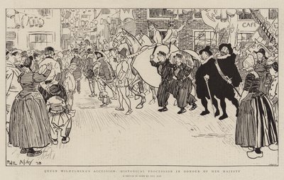 Accession de la reine Wilhelmina, procession historique en l