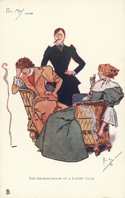 Salle de fumeurs dans un club de dames - Phil May