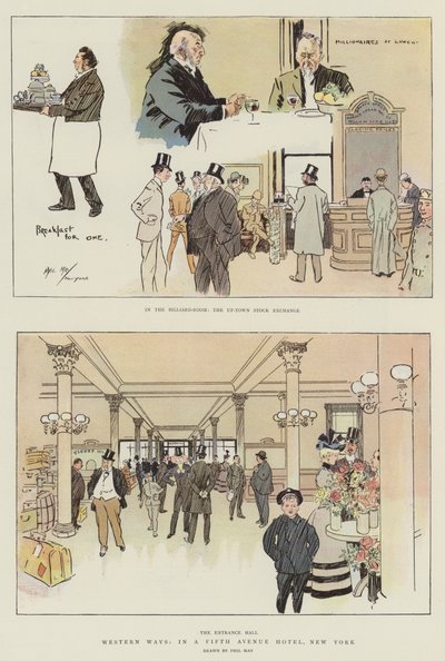 Manières occidentales, dans un hôtel de la Cinquième Avenue, New York - Phil May