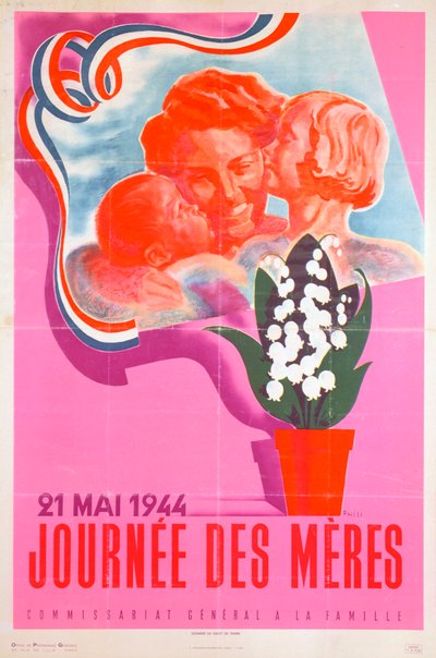 Fête des Mères, 21 mai 1944, affiche de Vichy, 1944 - Phili