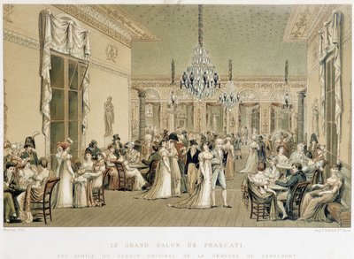 Le Grand Salon du café Frascati à Paris. Lithographie de Philibert-Louis Debucourt (1755-1832) - Philibert Louis Debucourt