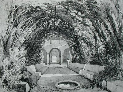 Bassins dans le jardin du couvent de San Domingo, Alhambra, planche 6 de 