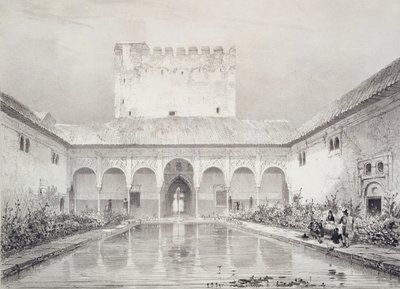 Bassin et fontaine dans la cour de l