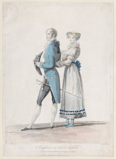 Anglais en habit, de Collections de Costumes dessinés - Philibert Louis Debucourt