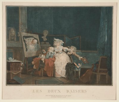 Les deux baisers - Philibert Louis Debucourt