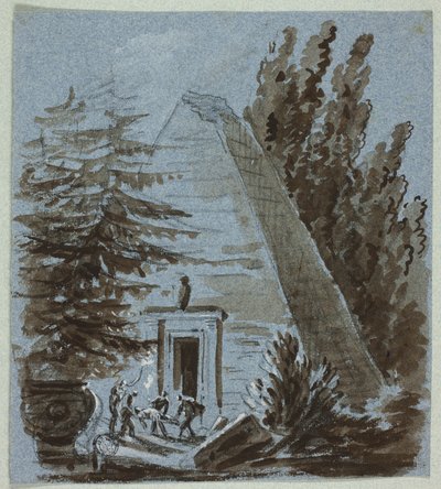 Enterrement nocturne près de la pyramide - Philibert Louis Debucourt
