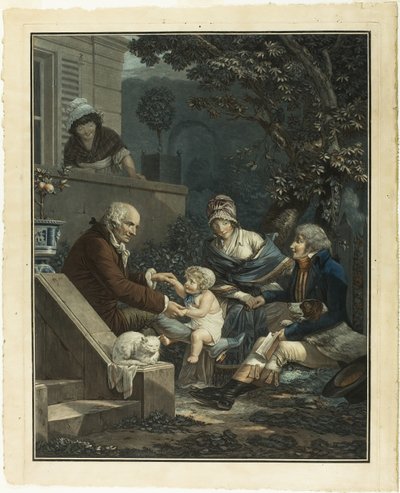 Plaisirs paternels - Philibert Louis Debucourt