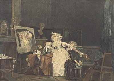 Les deux baisers - Philibert Louis Debucourt