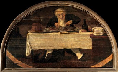 Le gourmand enseigne Corcellet épiceries une fois dans le palais royal - Philibert Louis Debucourt