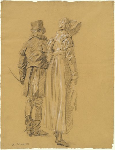 Un couple à la mode vu de dos - Philibert d
