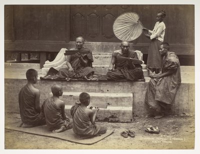 Prêtres birmans (Poongees), de Vues de Birmanie - Philip Adolphe Klier