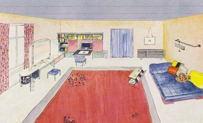 Intérieurs des années 1930 : Chambre et salon pour dame - Philip Alexius de (after) Laszlo