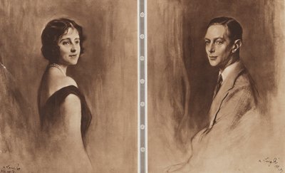 Le roi George VI et la reine Elizabeth - Philip Alexius de (after) Laszlo