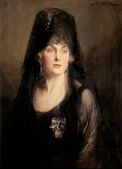 Portrait de Victoria Eugenia de Battenberg (1887-1969), 20ème siècle - Philip Alexius de Laszlo