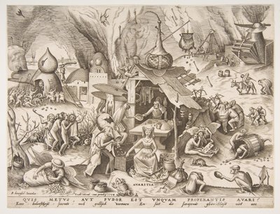 Avarice (Avaritia) de la série Les Sept Péchés Capitaux - Philip Galle