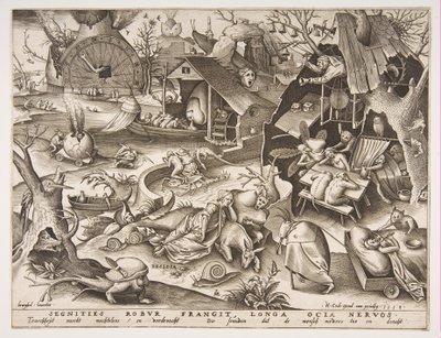 Paresse Desidia, de la série Les Sept Péchés Capitaux - Philip Galle