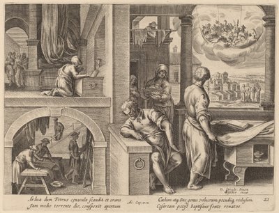 La vision de Saint Pierre - Philip Galle after Jan van der Straet