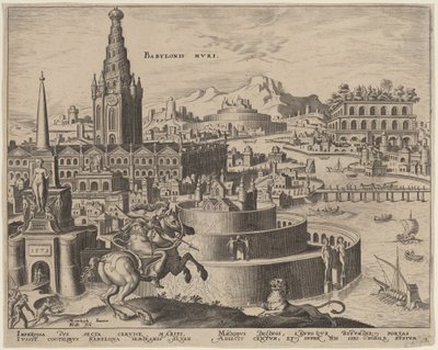 Les murs de Babylone - Philip Galle, after Maerten van Heemskerck