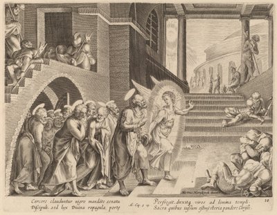 Les Apôtres délivrés de prison par un ange - Philip Galle after Maerten van Heemskerck