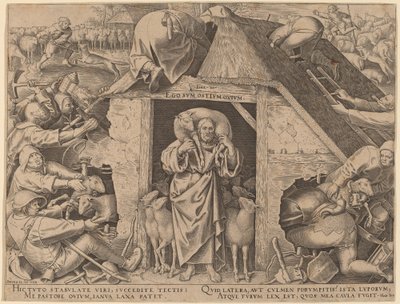 La Parabole du bon berger - Philip Galle after Pieter Bruegel the Elder
