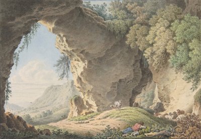 Paysage rocheux avec berger endormi, 1817 - Philip Heinrich Dunker