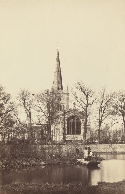 Église depuis une rive, années 1850 - Philip Henry Delamotte