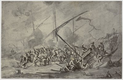 Della Bella, Une bataille navale - Philip Henry Delamotte