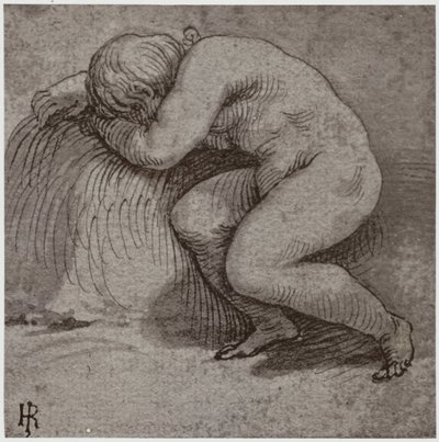 Giulio Romano, Un enfant endormi - Philip Henry Delamotte
