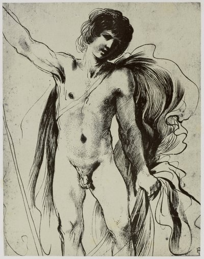 Guercino, Un jeune homme - Philip Henry Delamotte