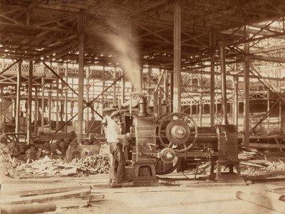 Machine à vapeur près du Grand Transept, Crystal Palace, 1851 (photo) - Philip Henry Delamotte
