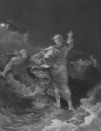 Christ marchant sur la mer - Philip James de Loutherbourg