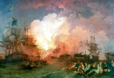 La Bataille du Nil, 1800 - Philip James de Loutherbourg