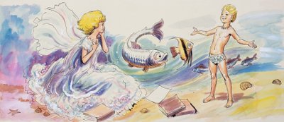 The Water Babies" de Charles Kingsley (gouache sur papier) - Philip Mendoza