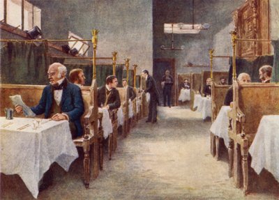 Salle à manger du Cock Tavern, Fleet Street, détruite en 1886 - Philip Norman
