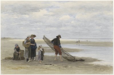 Pêcheur de crevettes sur la plage - Philip Sadée