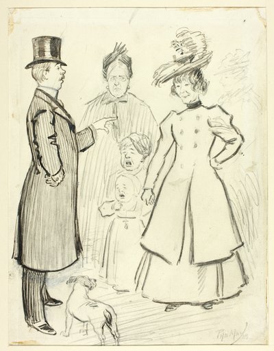Scène humoristique de la vie londonienne dans l