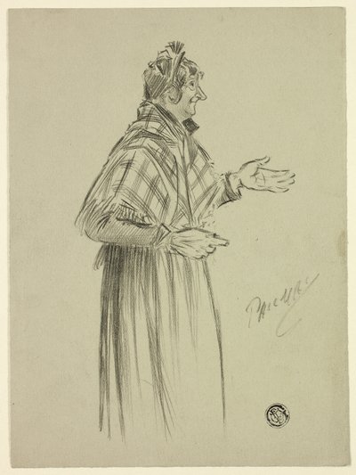 Personnage de Londres avec châle - Philip William May